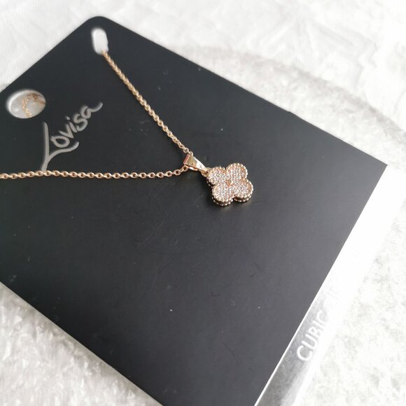 Lovisa Gold Cubic Zirconia Necklace Elegant Fashion Jewelry - Picture 2 of 3